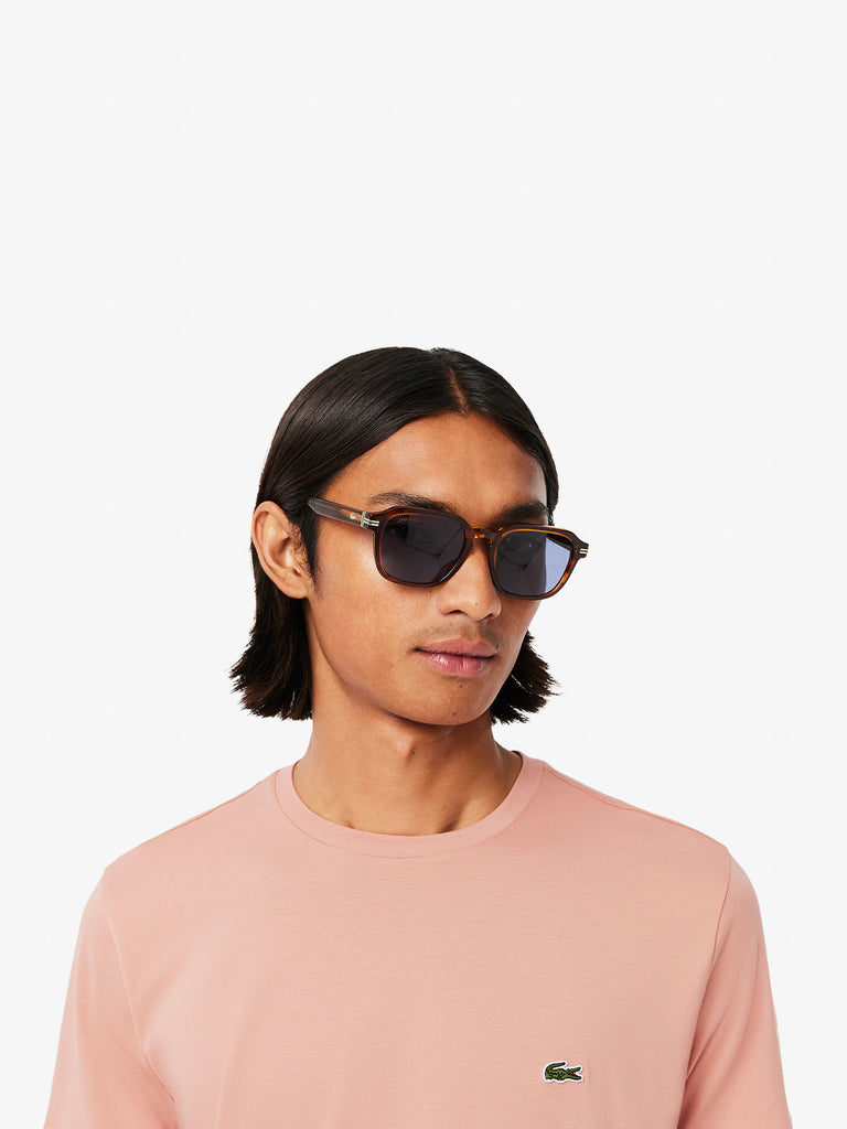 LACOSTE T-shirt pima uomo beige cotone