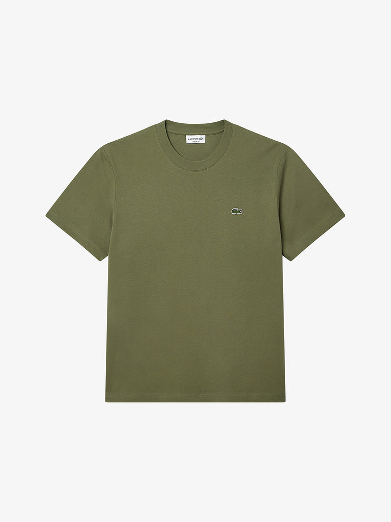 LACOSTE T-shirt taglio classico in jersey TH7318 uomo cotone verde