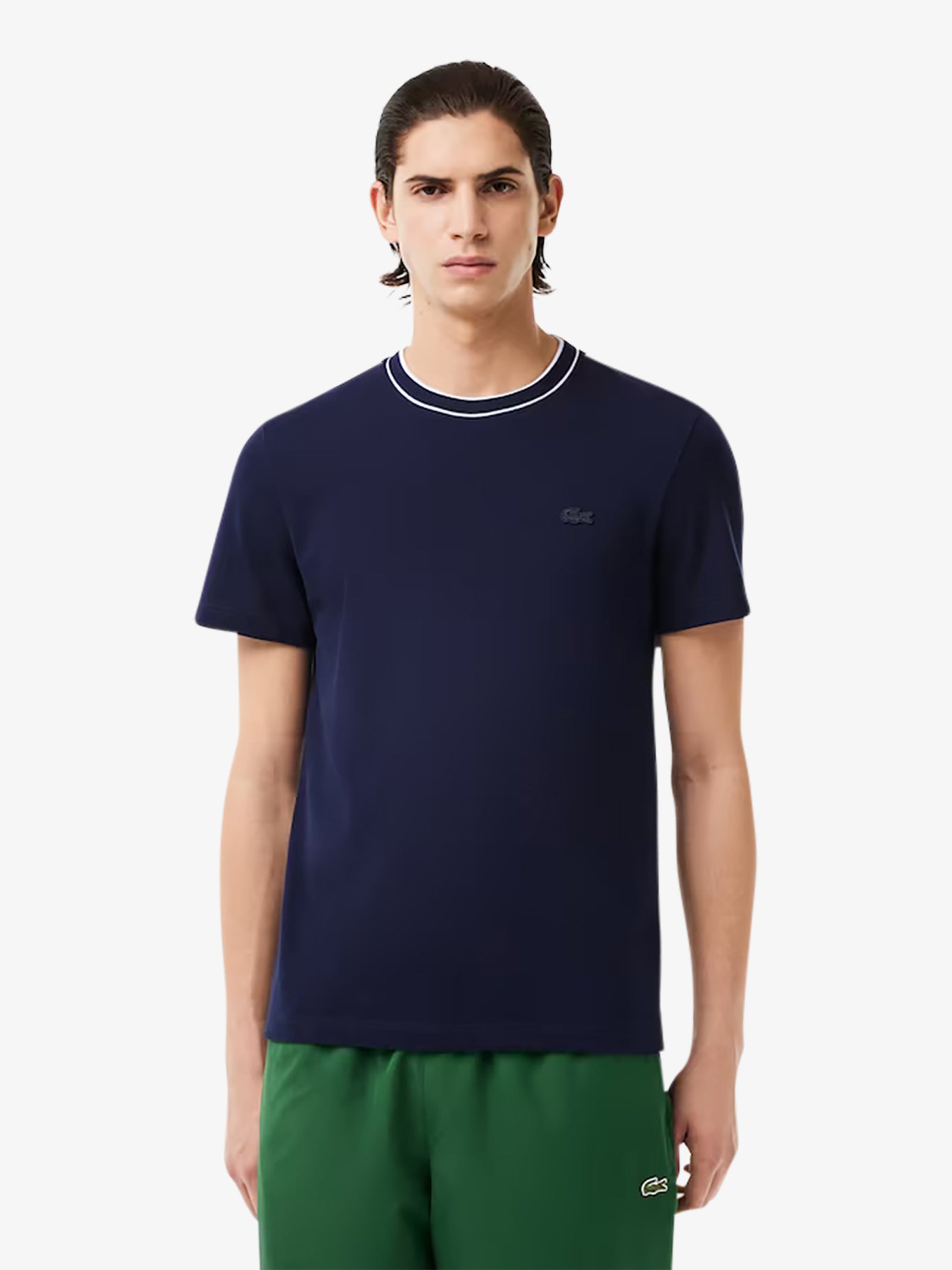 LACOSTE TH8174 men's blue cotton T-shirt