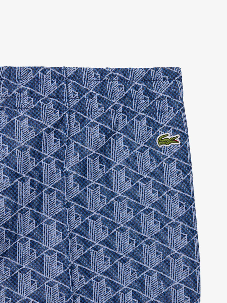 LACOSTE joggers svasati con monogramma donna blu