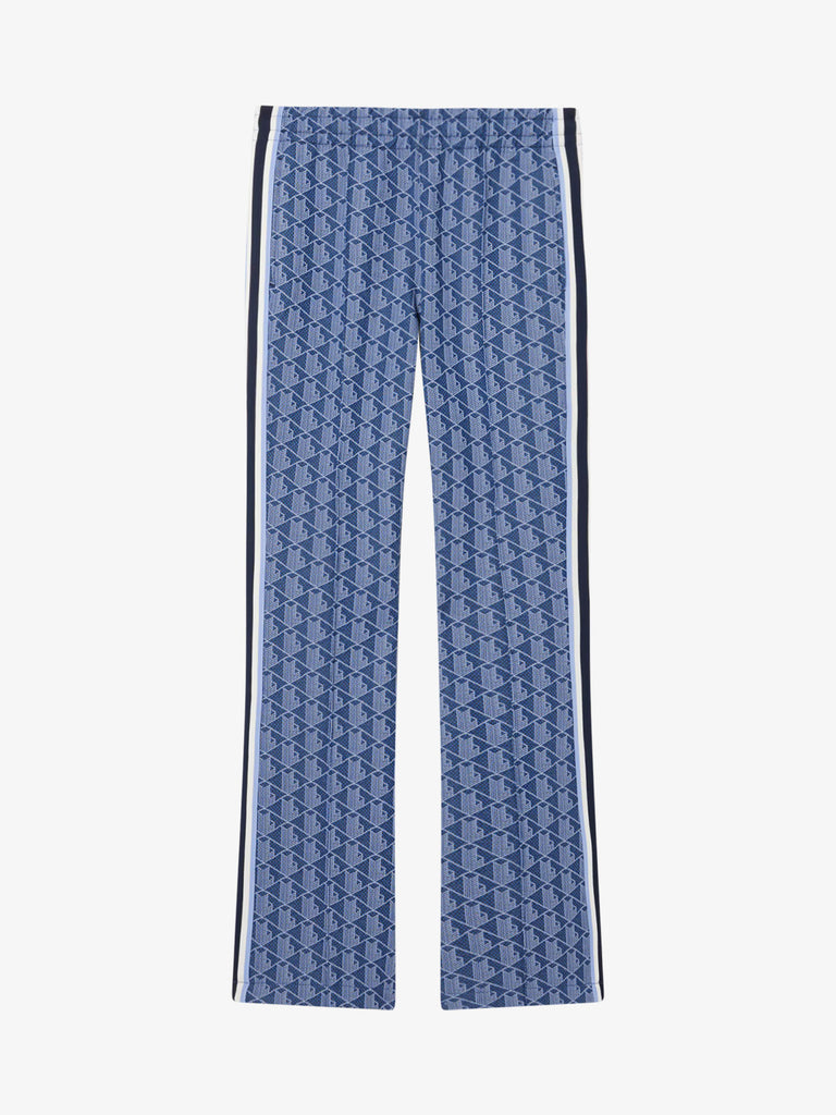 LACOSTE joggers svasati con monogramma donna blu