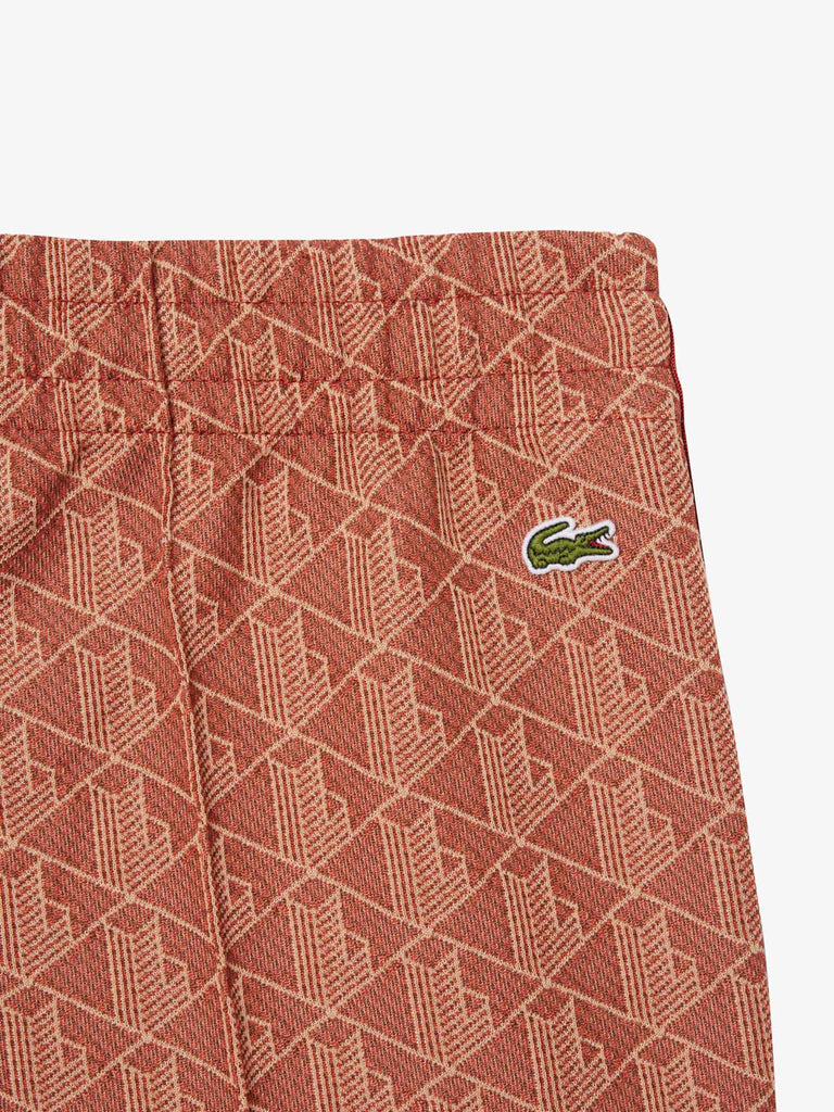 LACOSTE Joggers svasati con monogramma donna marrone