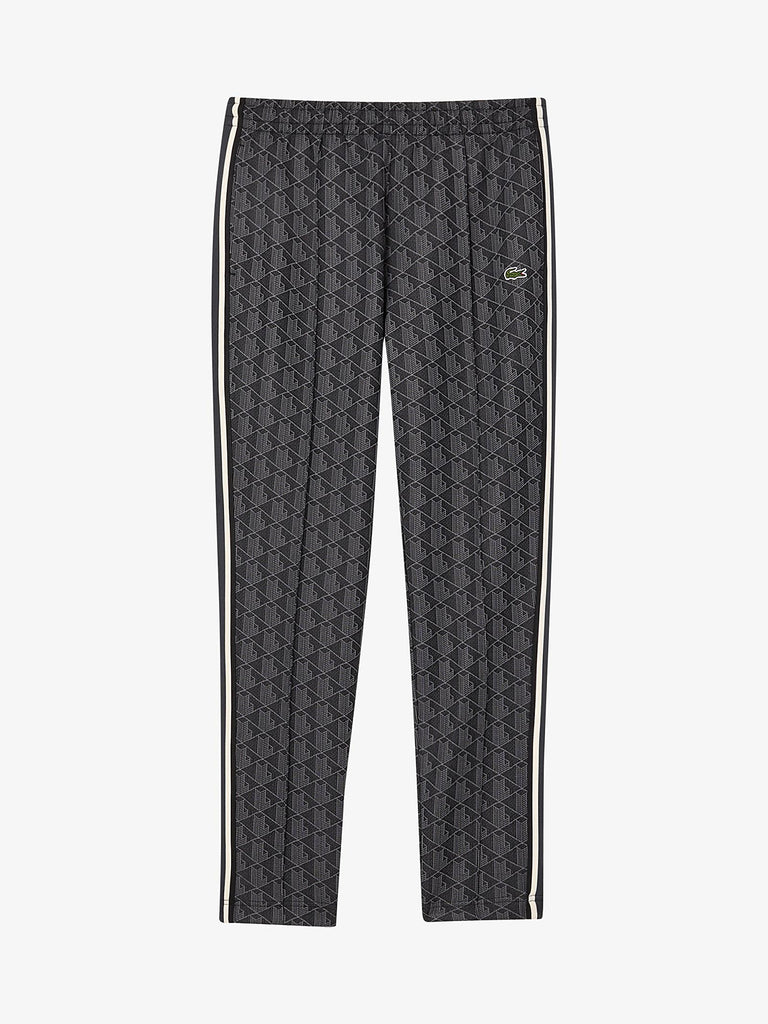 LACOSTE Joggers in jacquard con monogramma XH1440 uomo nero