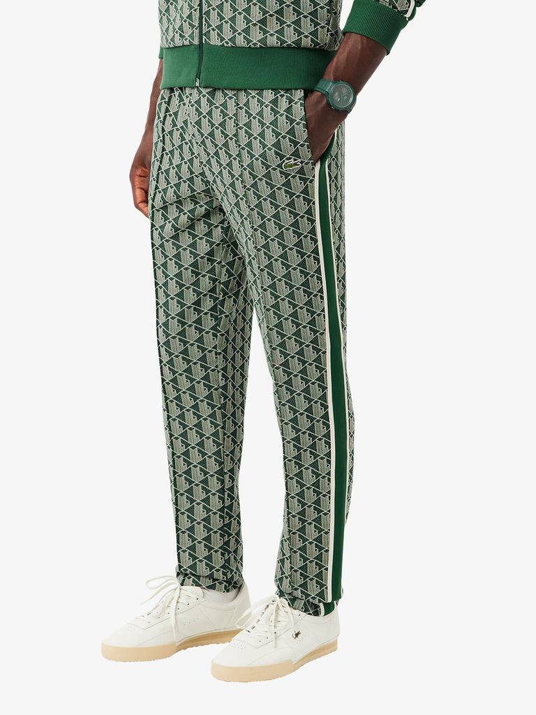 LACOSTE joggers con monogramma paris uomo verde
