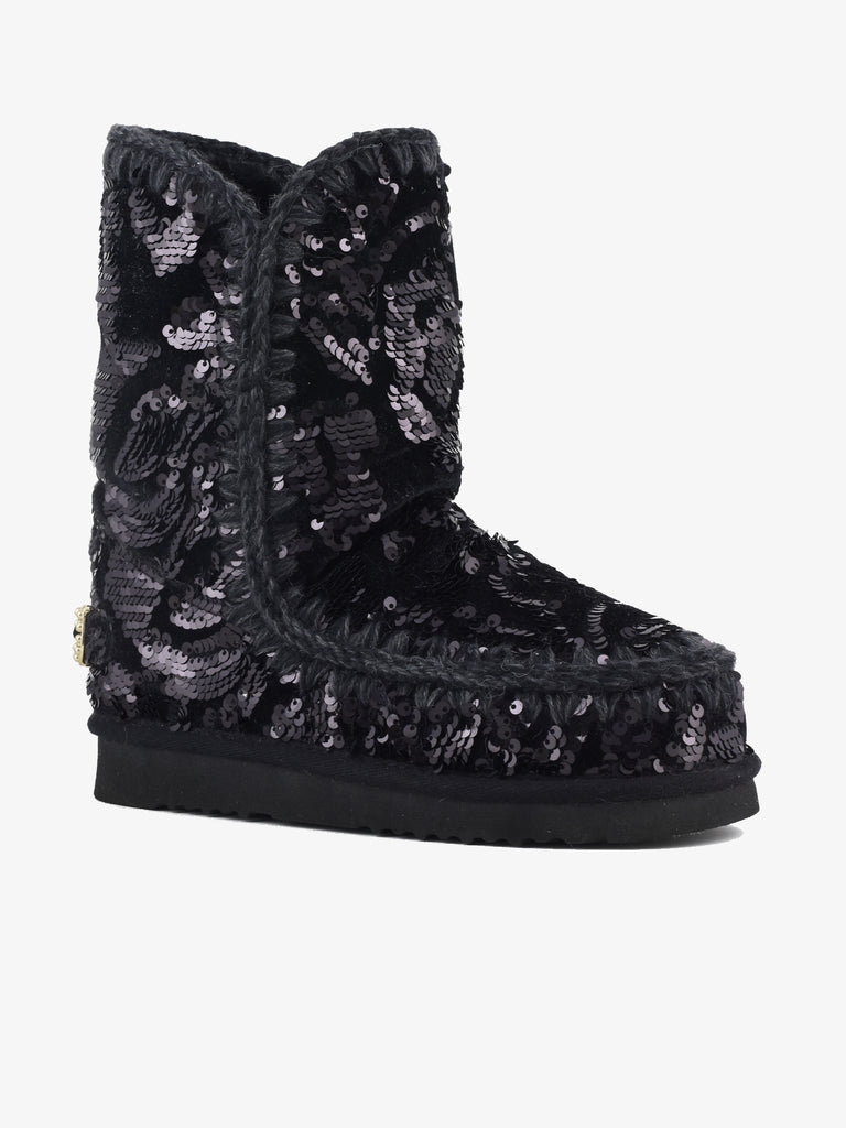 MOU Stivaletti Eskimo 24 borchie e maxi logo FW101031K donna pelle nero