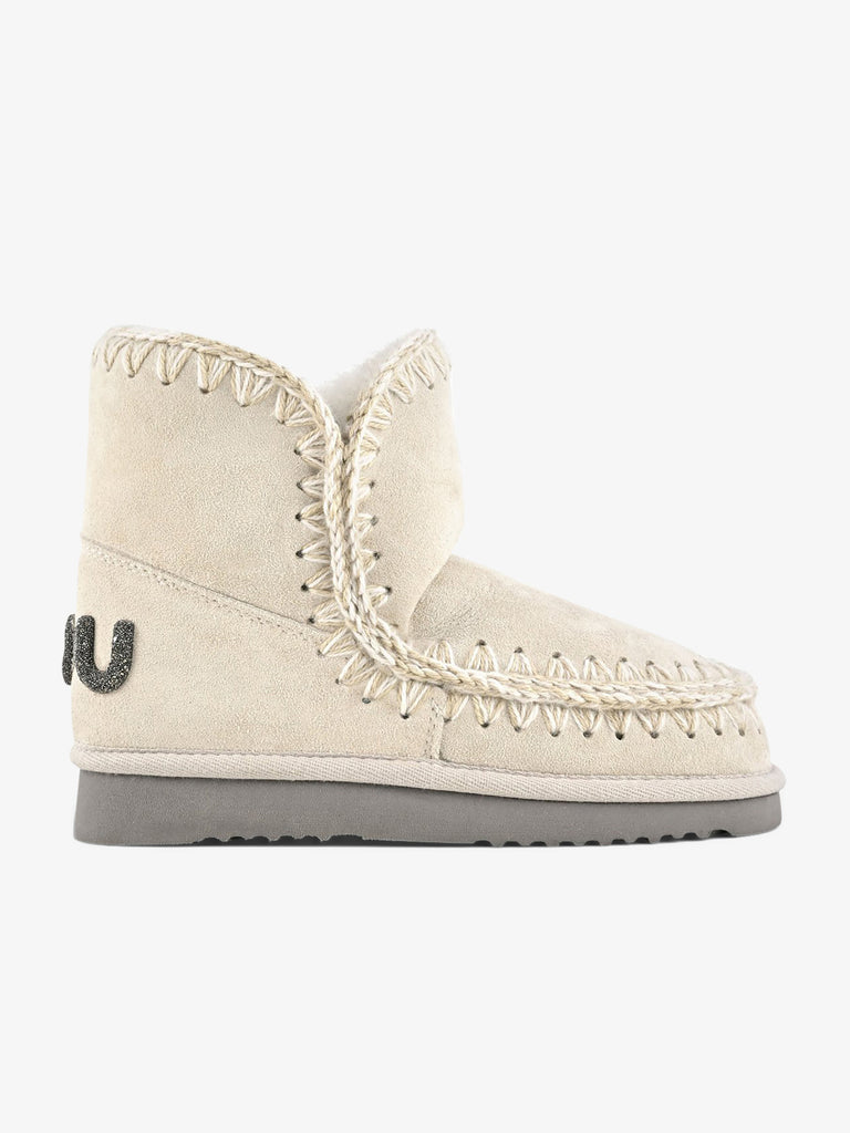 MOU Stivaletti Eskimo 18 logo glitter FW101050A donna pelle beige