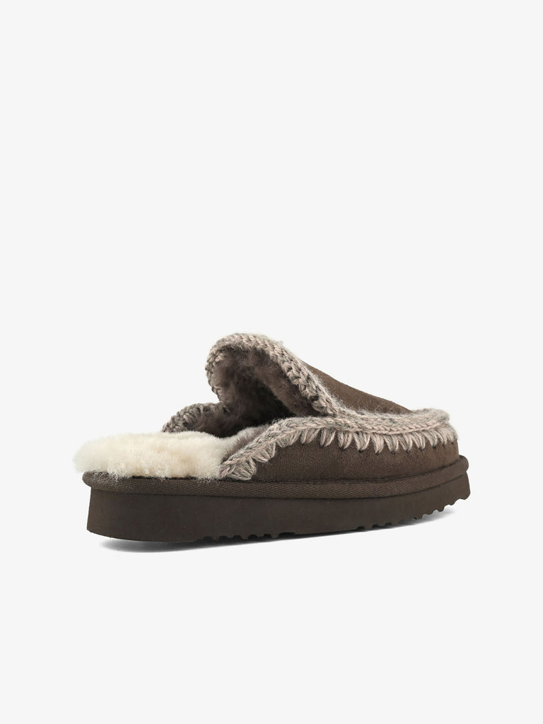 MOU Sabot Eskimo Slipper FW101125A donna pelle nero