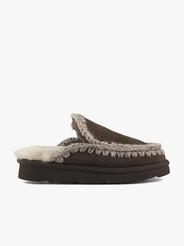 MOU Sabot Eskimo Slipper FW101125A donna pelle nero