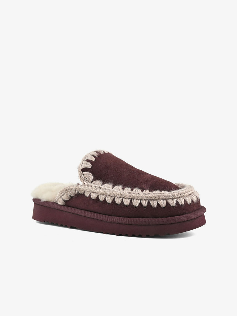 MOU Sabot Eskimo Slipper FW101125A donna pelle nero