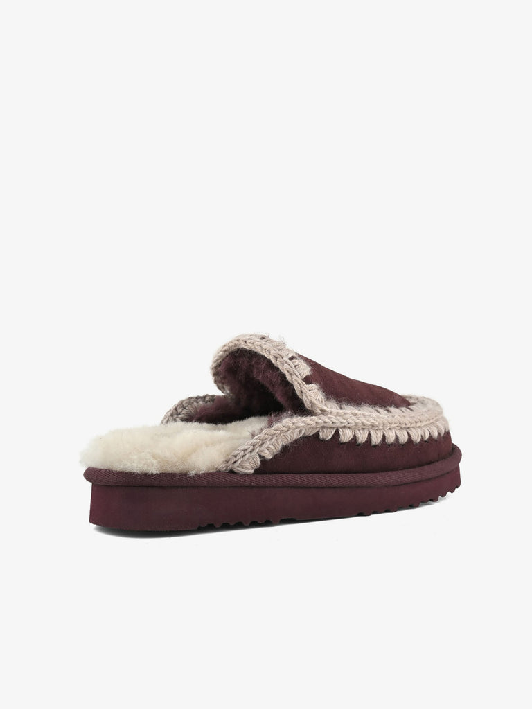 MOU Sabot Eskimo Slipper FW101125A donna pelle nero