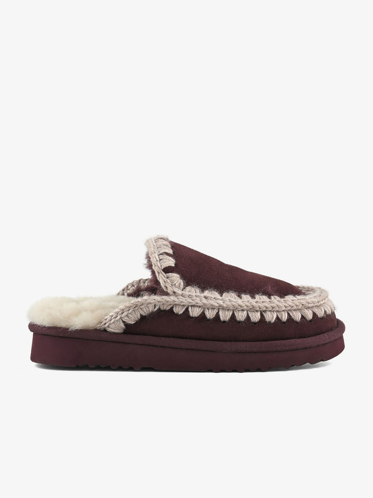 MOU Sabot Eskimo Slipper FW101125A donna pelle nero