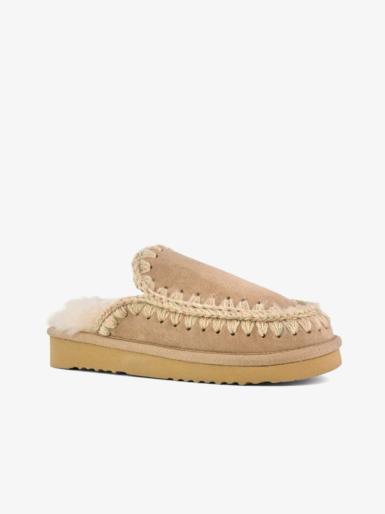 MOU Sabot Eskimo Slipper Camel FW101125A donna pelle