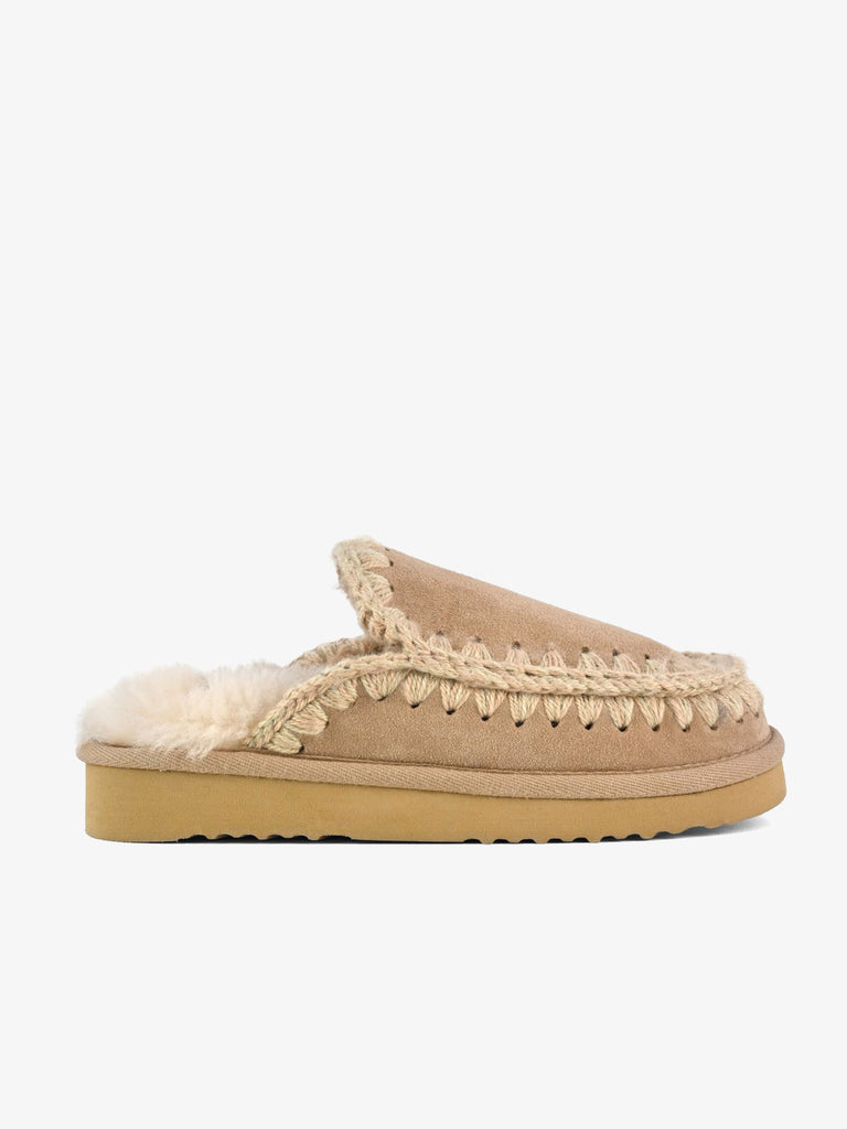 MOU Sabot Eskimo Slipper Camel FW101125A donna pelle