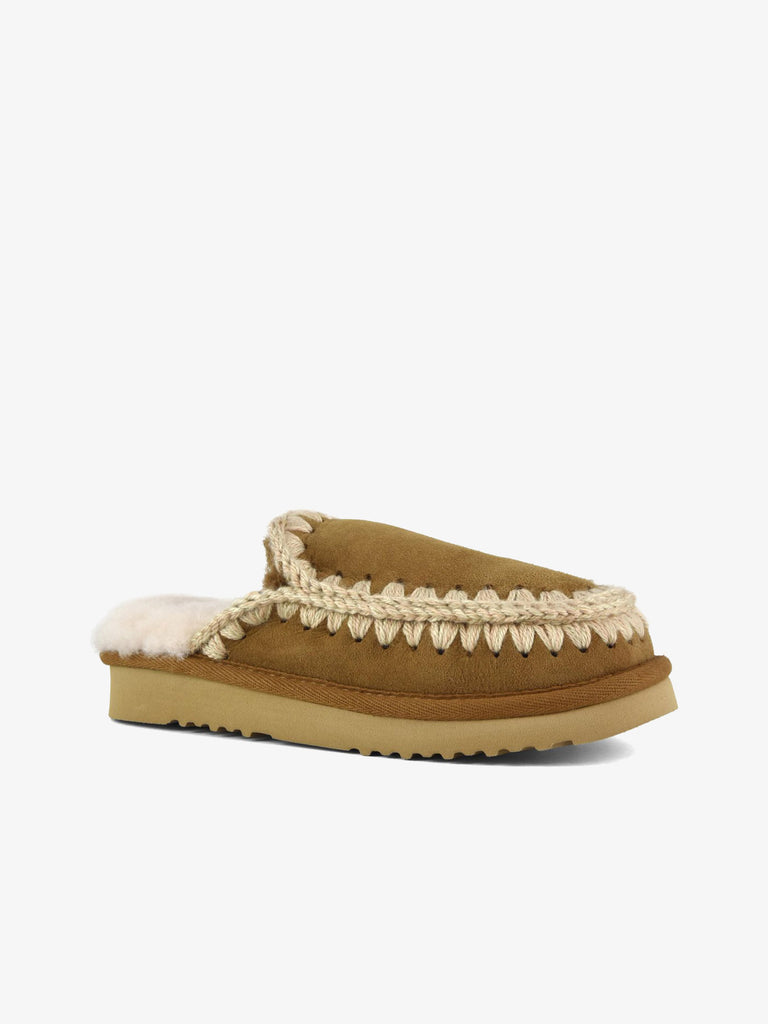 MOU Sabot Eskimo Slipper Cognac FW101125A donna pelle