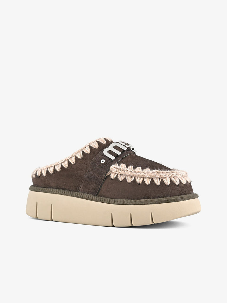 MOU Sabot Bounce con logo metallo FW531001A donna pelle grigio