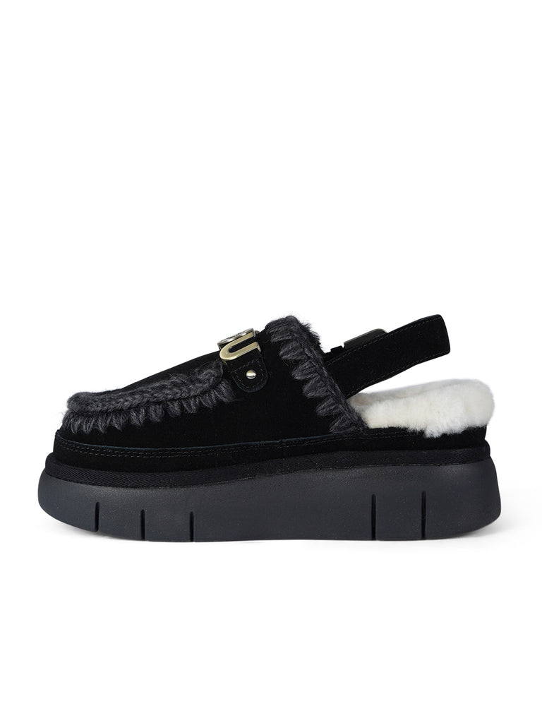MOU sabot donna bounce clog back strap FW531026A pelle nero