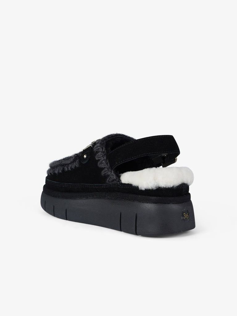 MOU sabot donna bounce clog back strap FW531026A pelle nero