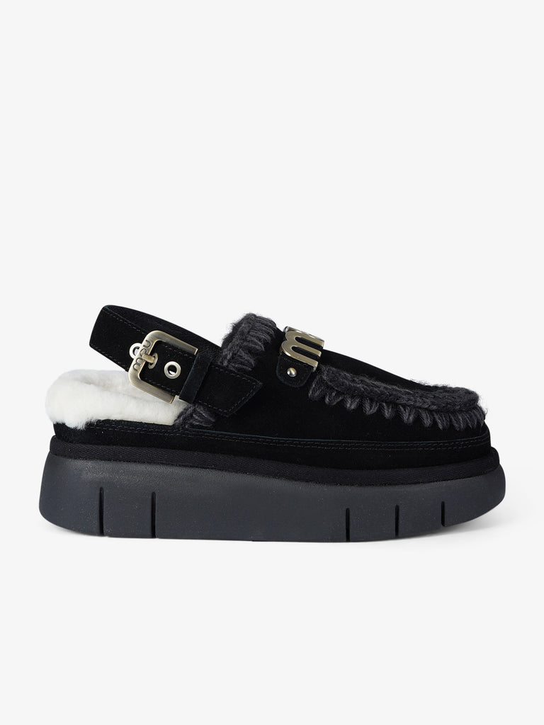 MOU sabot donna bounce clog back strap FW531026A pelle nero