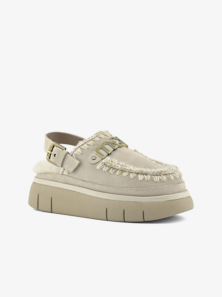 MOU sabot donna bounce clog back strap FW531026A pelle grigio