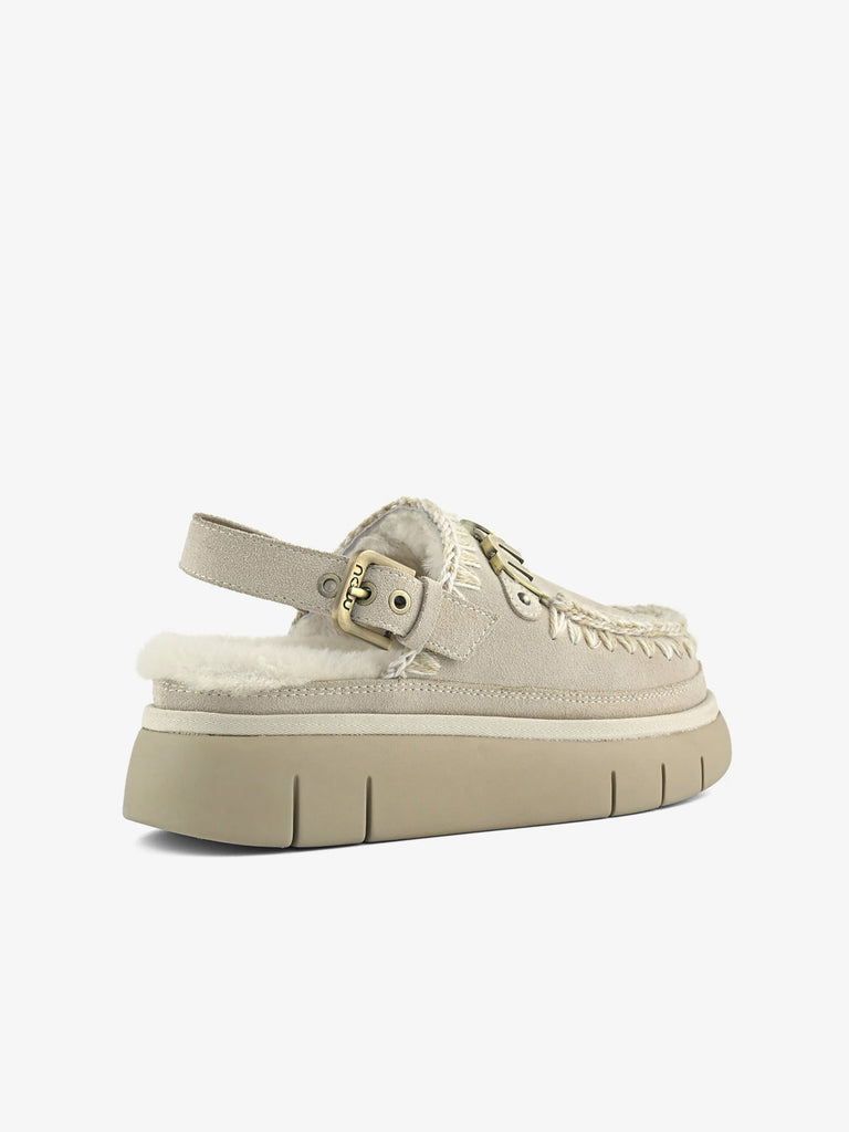 MOU sabot donna bounce clog back strap FW531026A pelle grigio