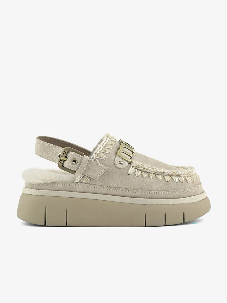MOU sabot donna bounce clog back strap FW531026A pelle grigio