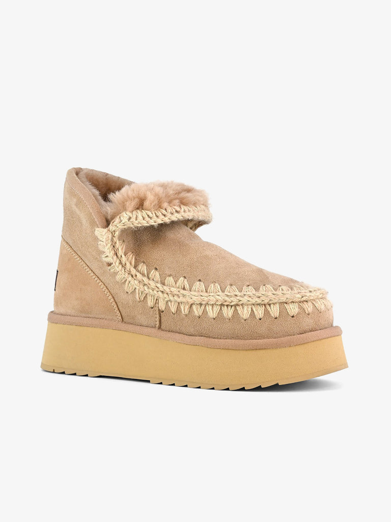 MOU Stivaletti Mini Eskimo Platform FW681000A donna pelle beige