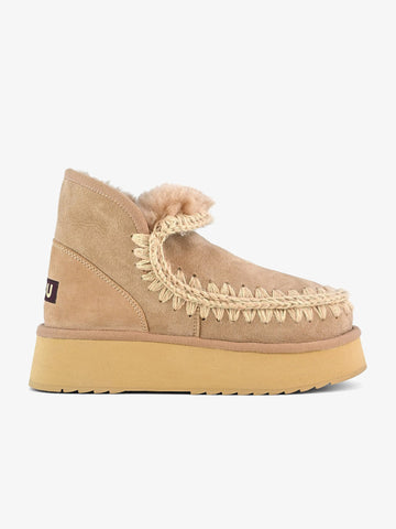 MOU Stivaletti Mini Eskimo Platform FW681000A donna pelle beige