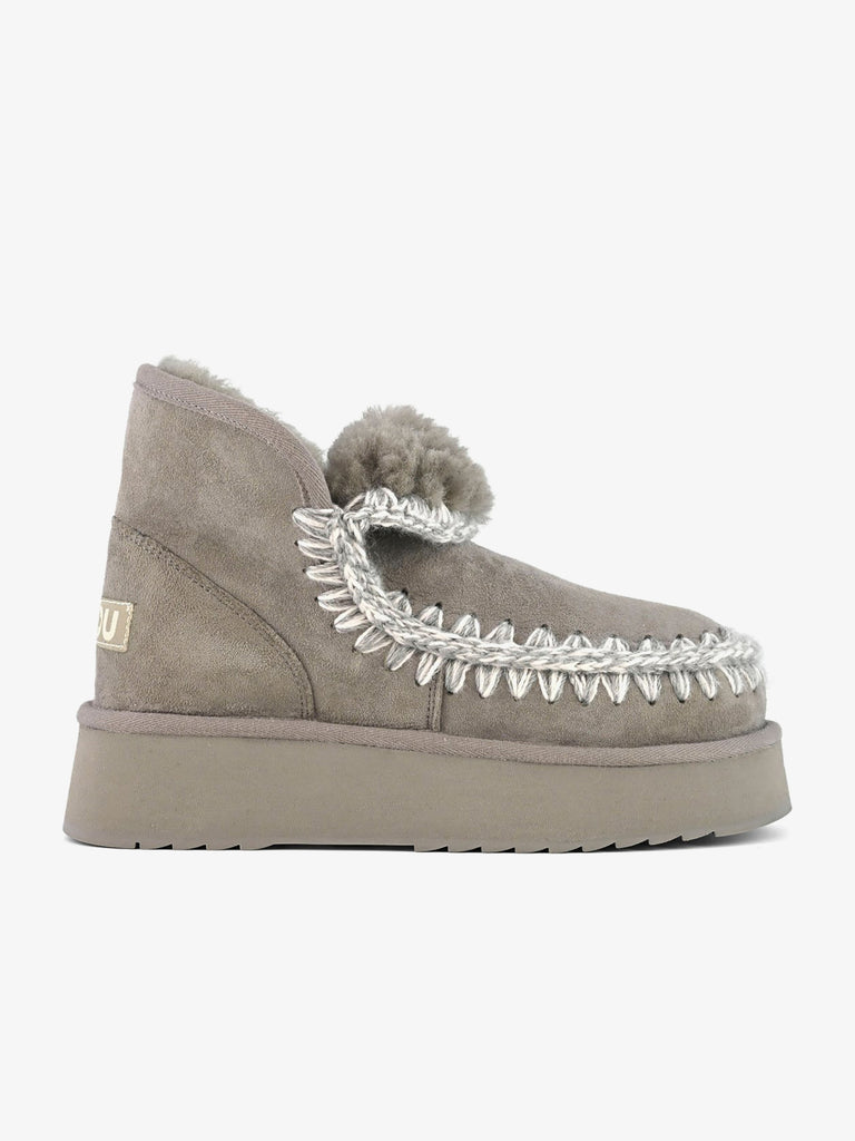 MOU Stivaletti Mini Eskimo Platform FW681000A donna pelle grigio