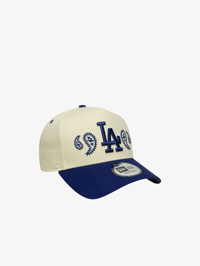 NEW ERA cappello uomo 9forty e-frame la dodgers mlb paisley cotone bianco