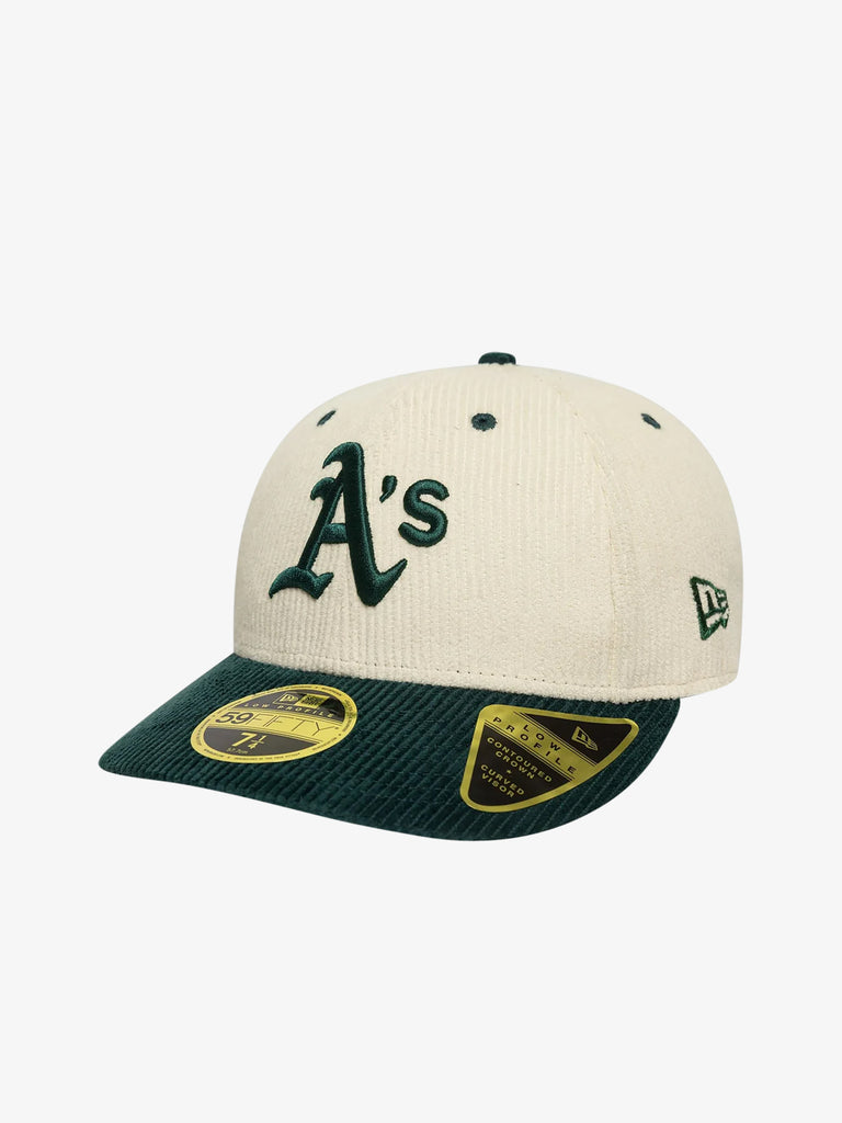 NEW ERA cappello uomo 59fifty low profile fitted oakland athletics mlb cotone beige