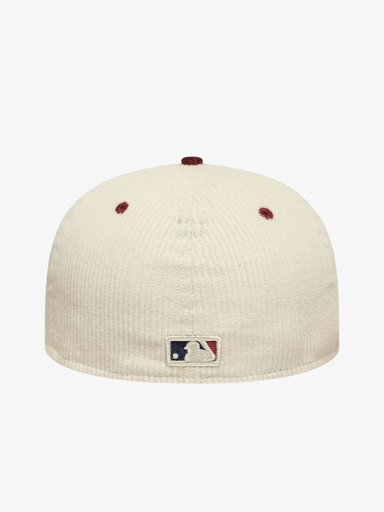 NEW ERA cappello uomo 59fifty low profile fitted new york yankees mlb cord cotone beige