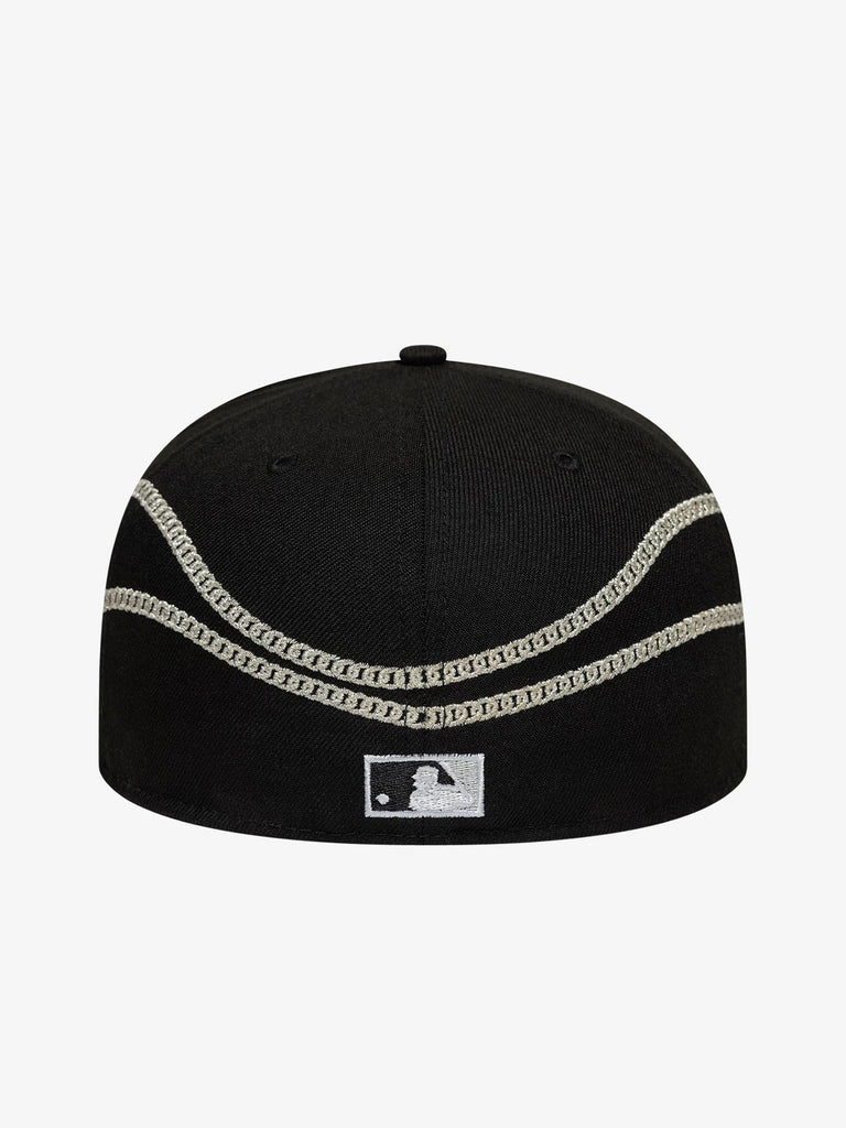 NEW ERA cappello uomo 59fifty fitted chicago white sox mlb chain wrap nero