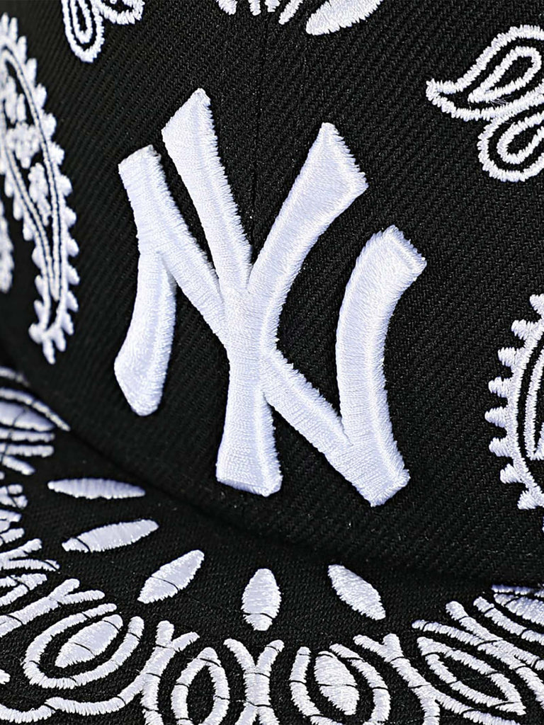 NEW ERA cappello uomo 59fifty fitted new york yankees mlb paisley nero