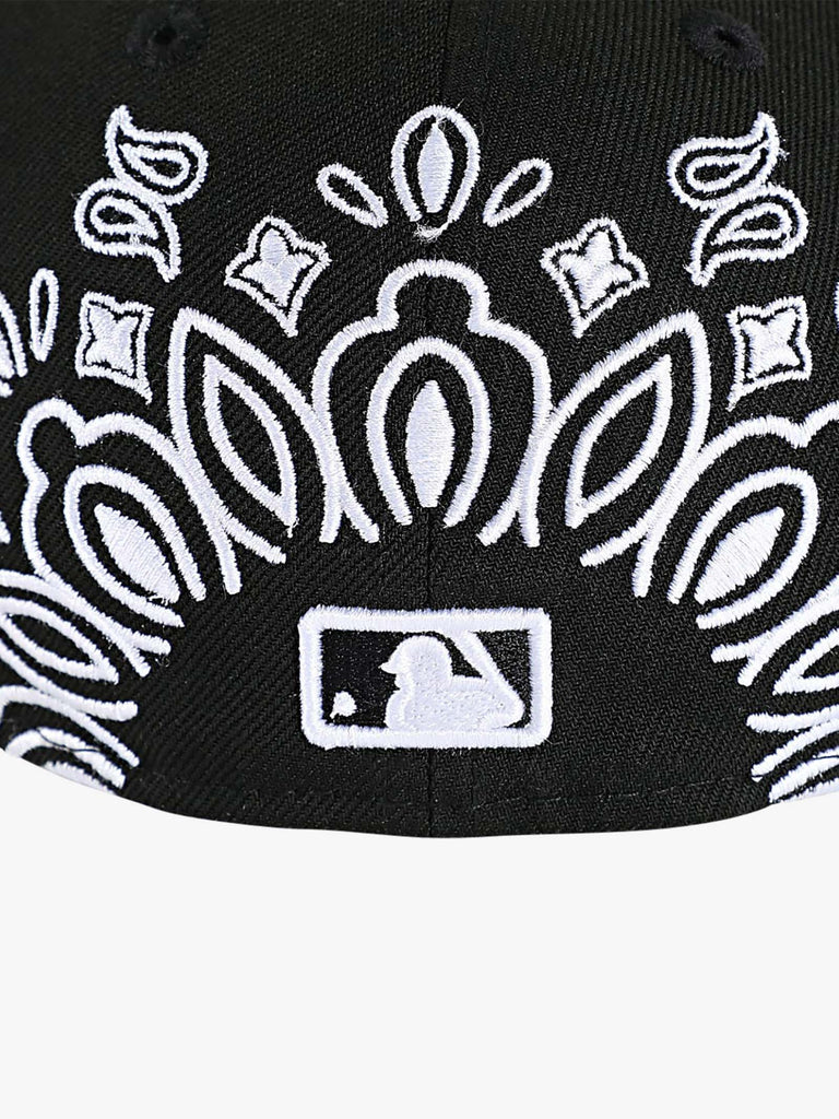 NEW ERA cappello uomo 59fifty fitted new york yankees mlb paisley nero