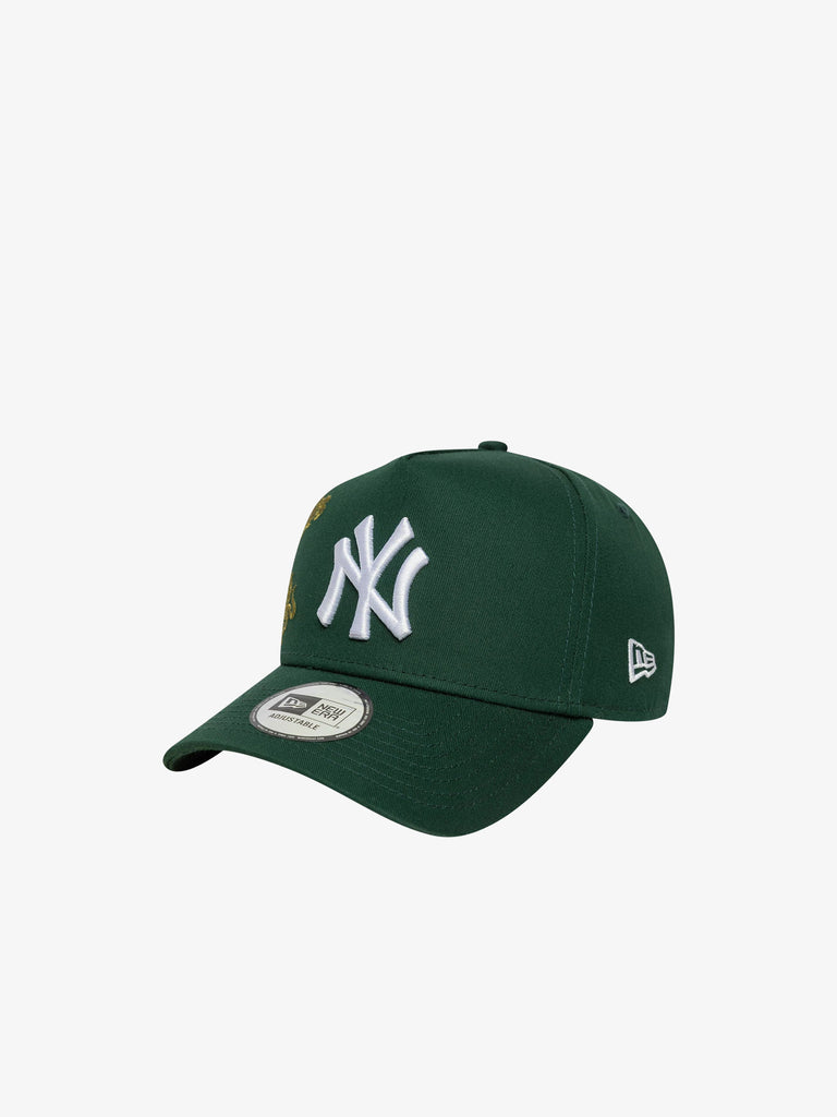 NEW ERA cappello uomo 9forty e-frame new york yankees mlb icon cotone verde