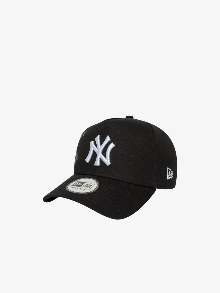 NEW ERA cappello uomo 9forty e-frame new york yankees mlb icon cotone nero