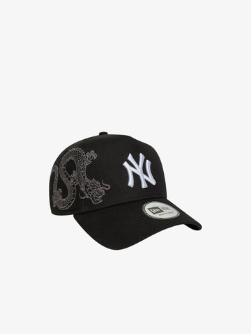 NEW ERA cappello uomo 9forty e-frame new york yankees mlb icon cotone nero