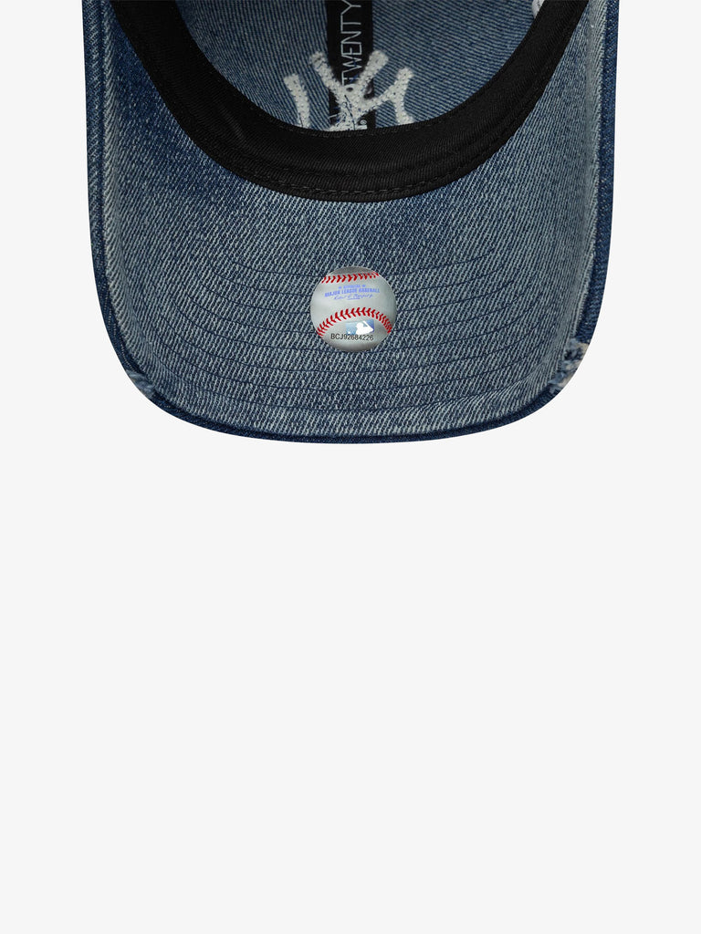 NEW ERA cappello donna 9twenty new york yankees mlb stone denim cotone azzurro
