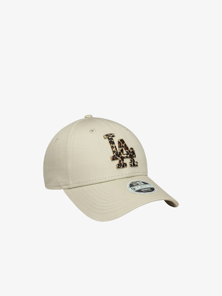 NEW ERA cappello donna 9forty la dodgers mlb leopard infill cotone beige