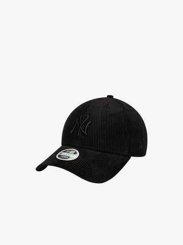NEW ERA cappello donna 9forty new york yankees mlb cord cotone nero