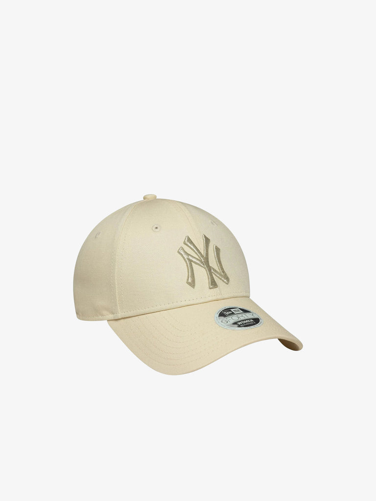 NEW ERA cappello donna 9forty new york yankees mlb metallic logo cotone beige