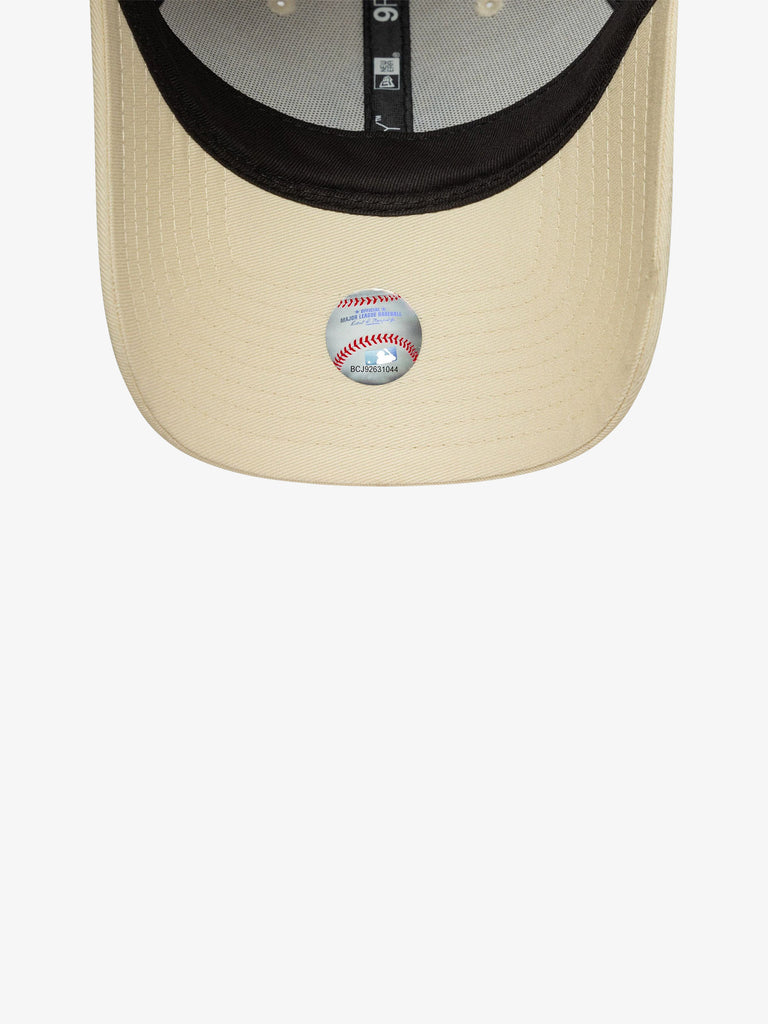 NEW ERA cappello donna 9forty new york yankees mlb metallic logo cotone beige