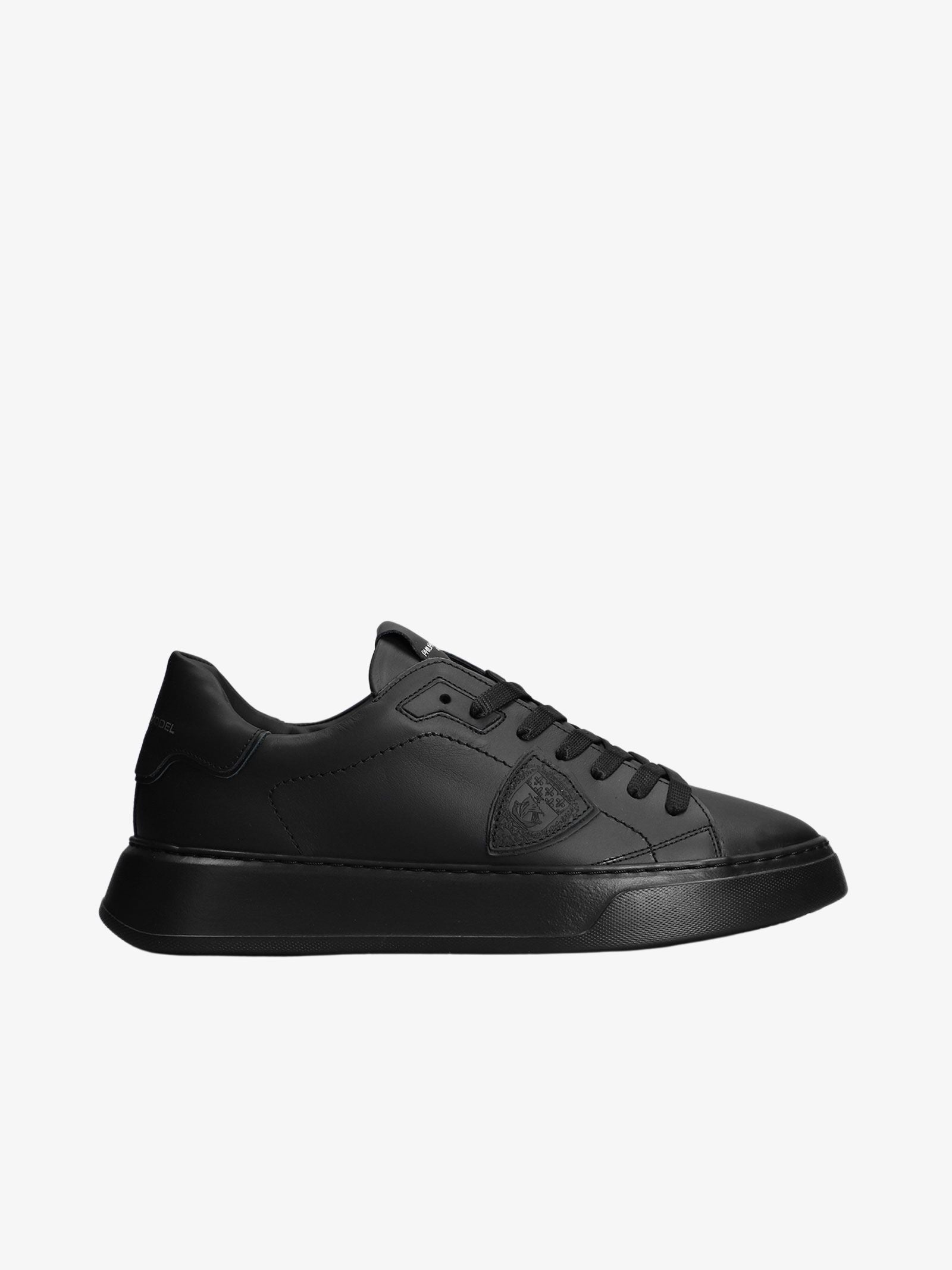 PHILIPPE MODEL Sneaker Temple Veau - Noir Blanc