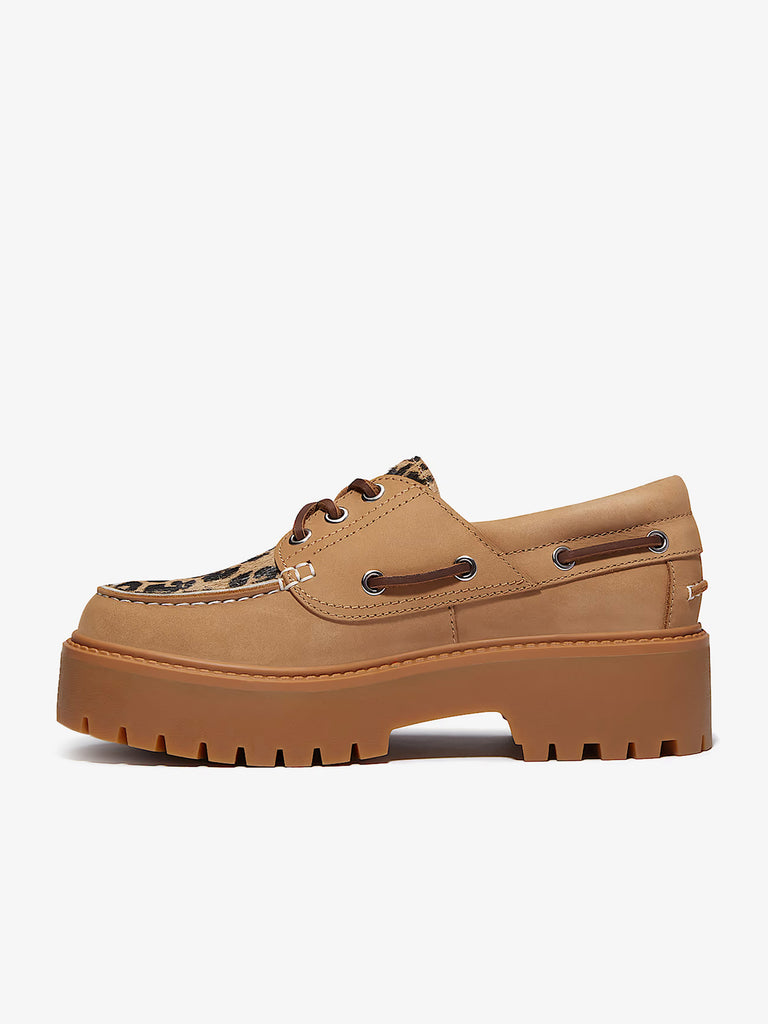TIMBERLAND scarpe basse donna con plateau stone street pelle beige