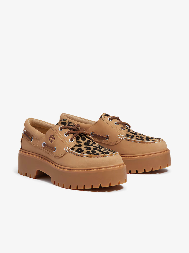 TIMBERLAND scarpe basse donna con plateau stone street pelle beige