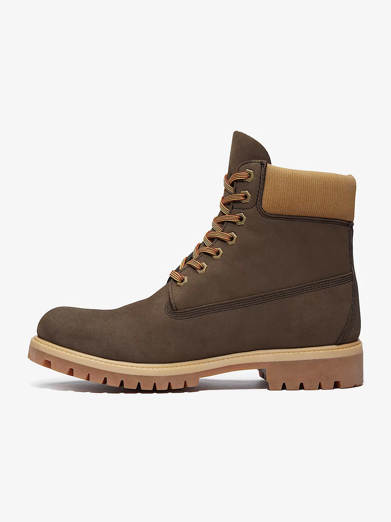 TIMBERLAND stivaletti uomo impermeabile premium 6-inch pelle marrone
