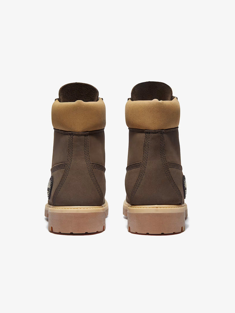 TIMBERLAND stivaletti uomo impermeabile premium 6-inch pelle marrone