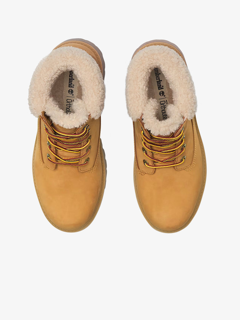 TIMBERLAND stivaletti donna impermeabile foderato con plateau stone street pelle beige