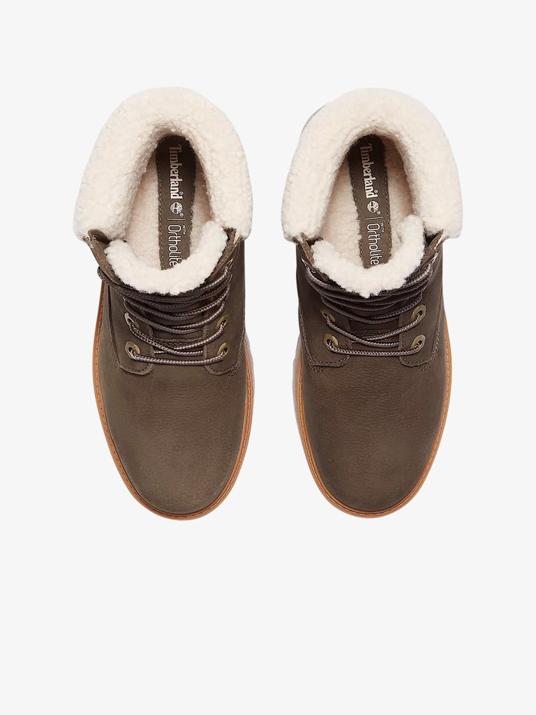 TIMBERLAND stivaletti donna impermeabile foderato con plateau stone street pelle