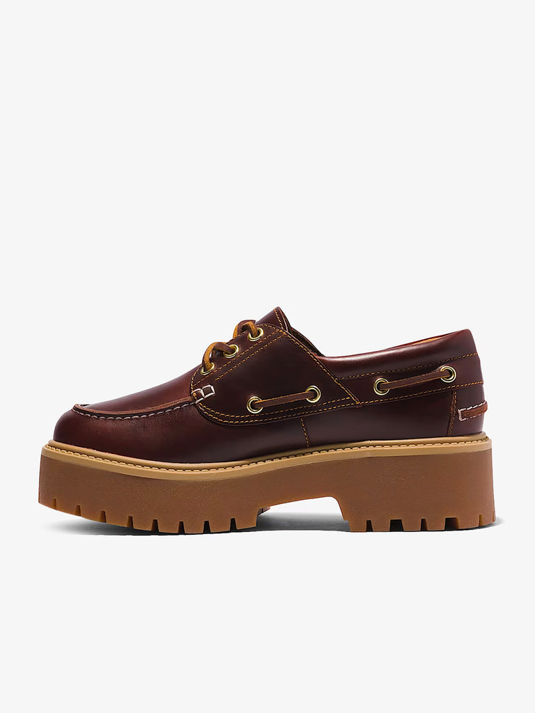 TIMBERLAND scarpe basse donna con plateau stone street pelle marrone